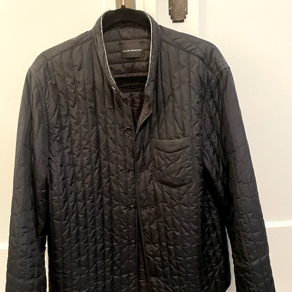Club Monaco Black Quitted Jacket - Picture 1 of 2